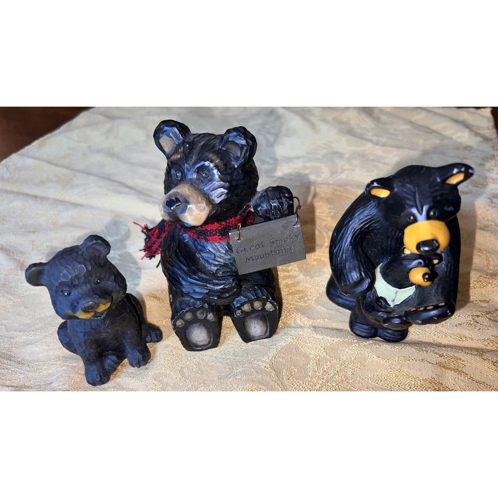 Bearfoots Jeff Fleming Big Sky Carvers Bear Figurines Great Smoky Mtns VTG 99
